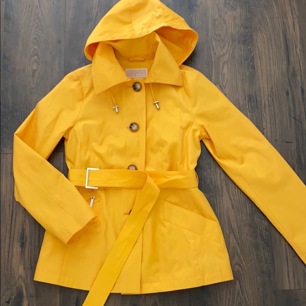 Michael Kors yellow rain coat